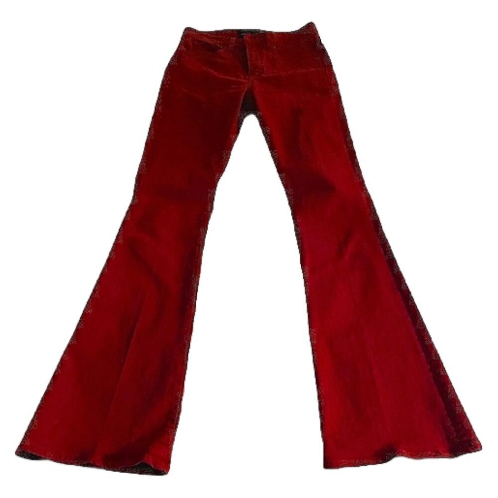 Veronica Beard Red Boot Cut Pants